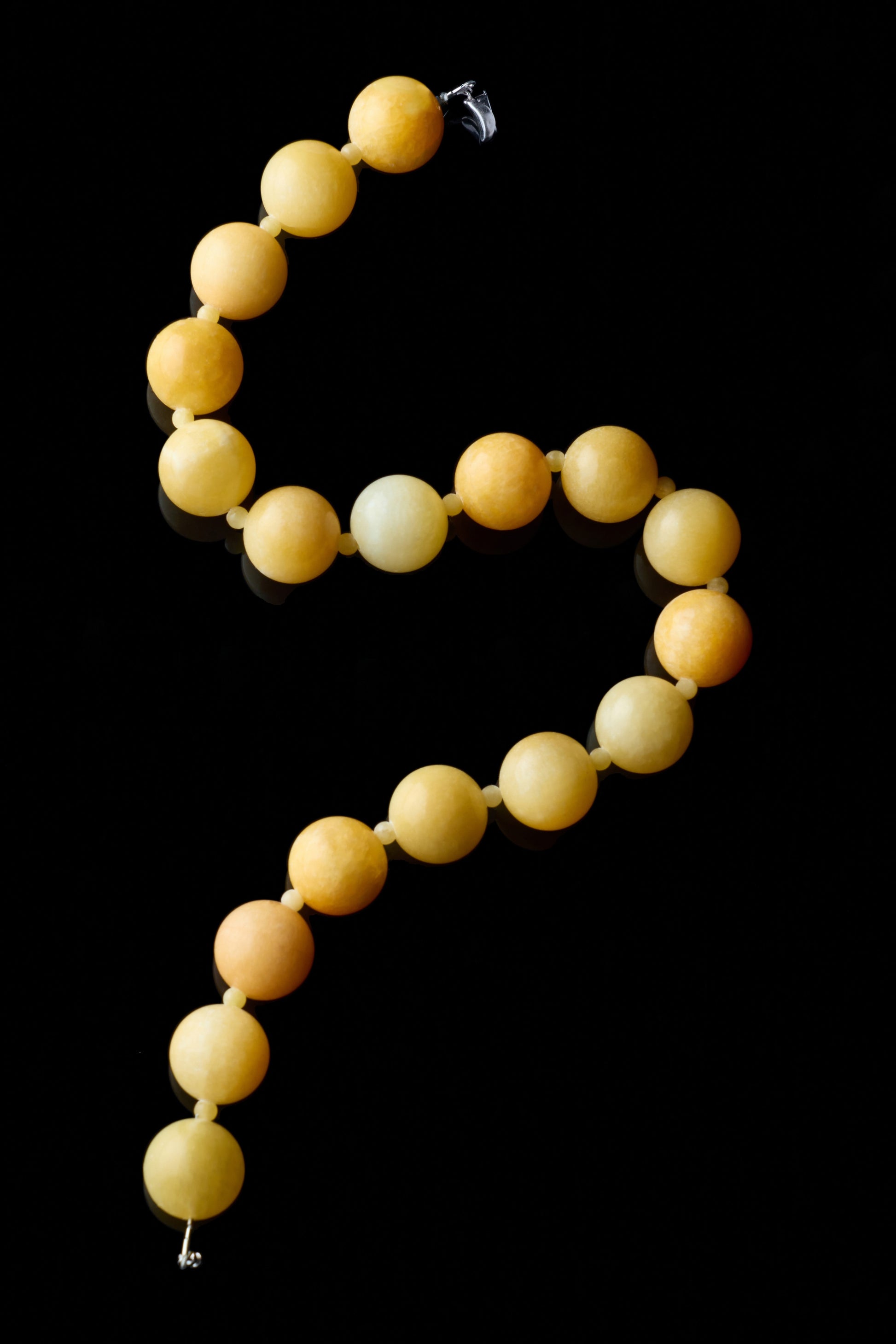 Yellow Calcite Big Bead Necklace