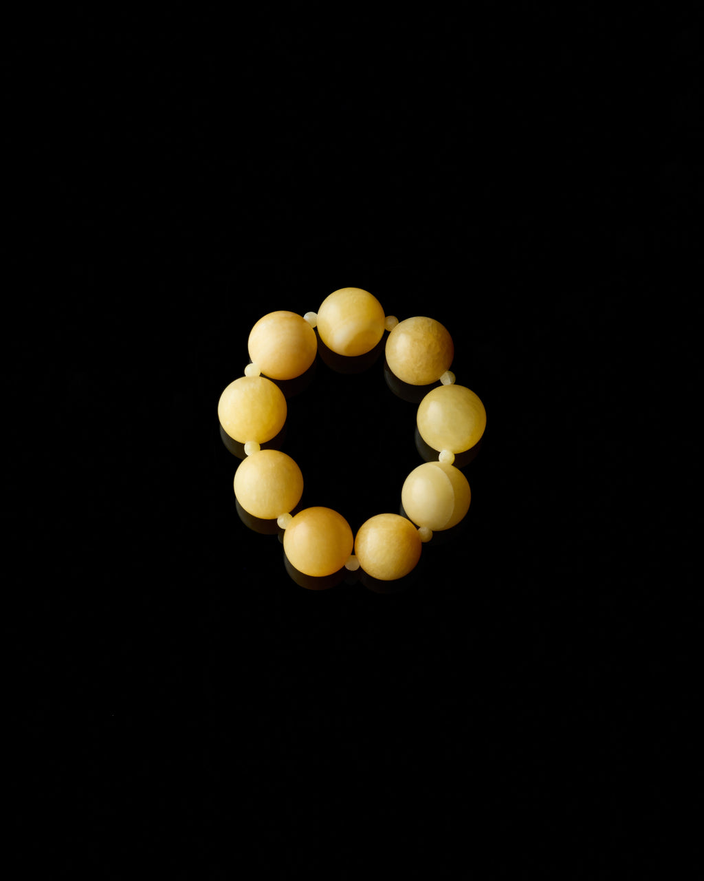 Yellow Calcite Big Bead Bracelet