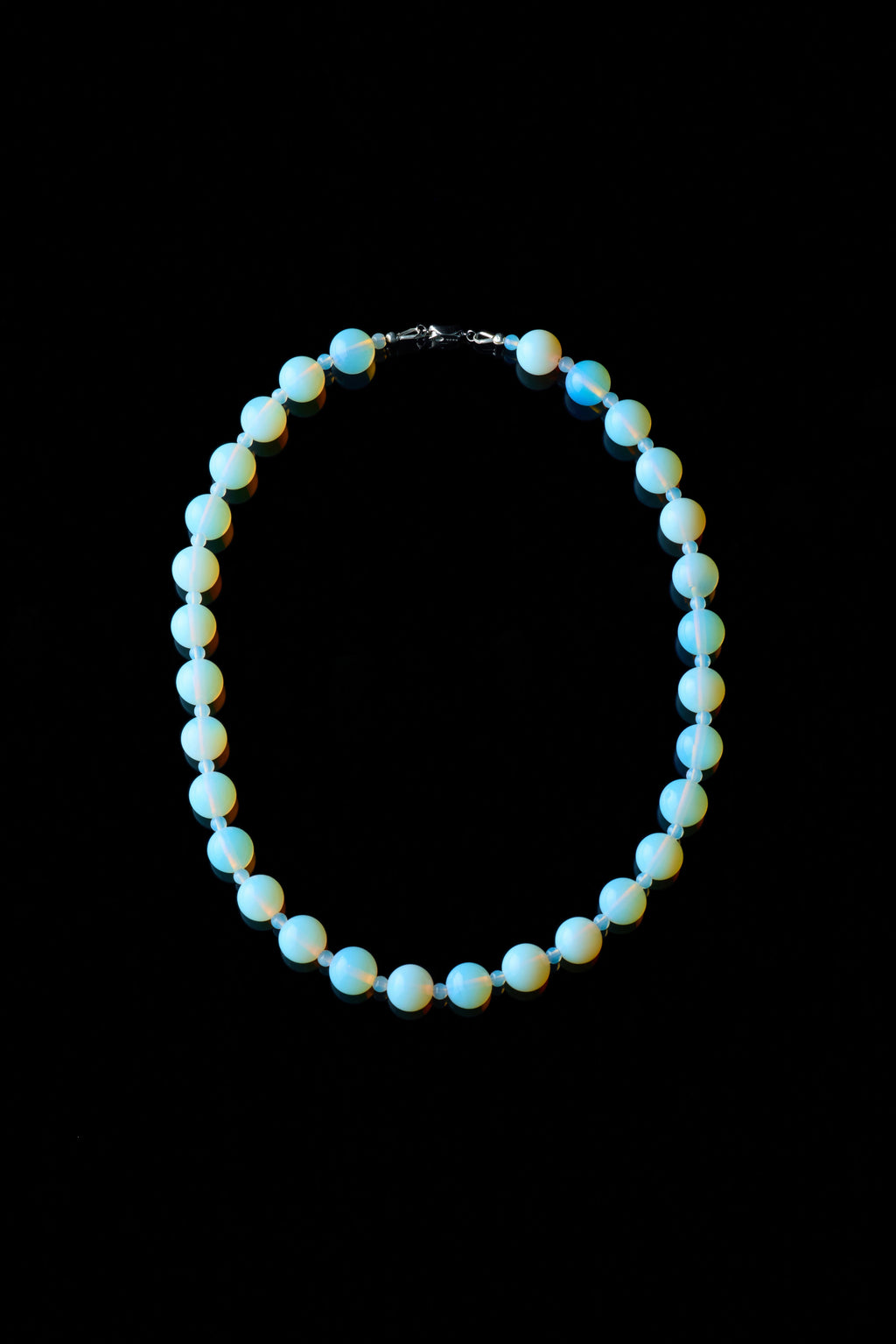 Opal Moon necklace, small bead
