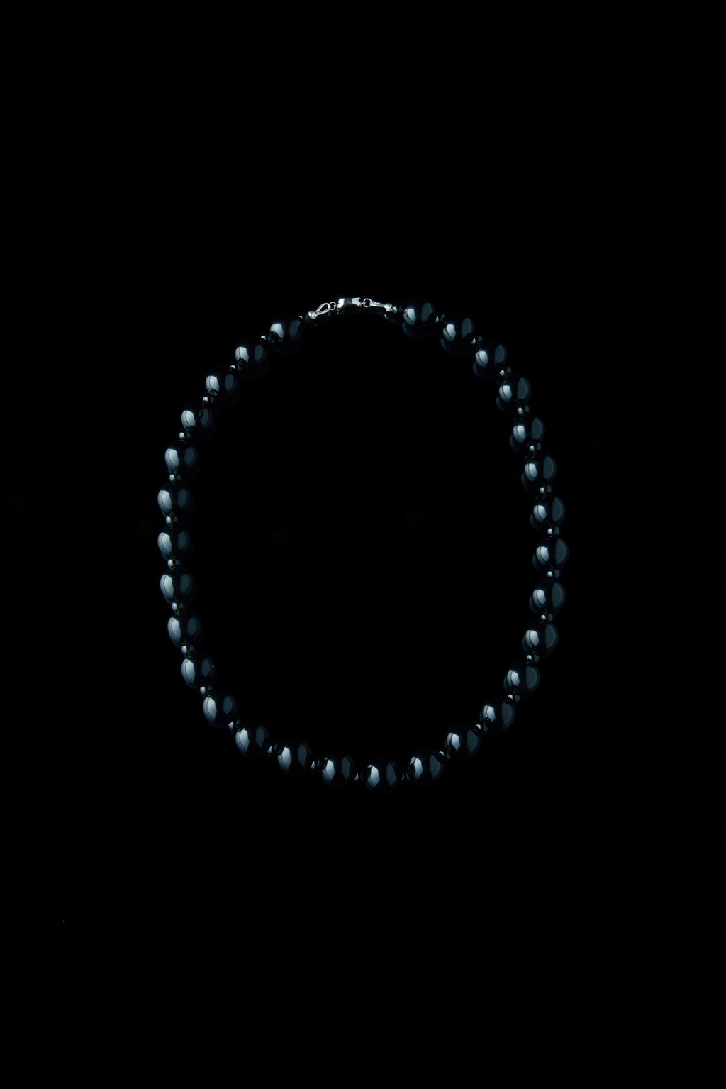 Black Onyx necklace, small bead