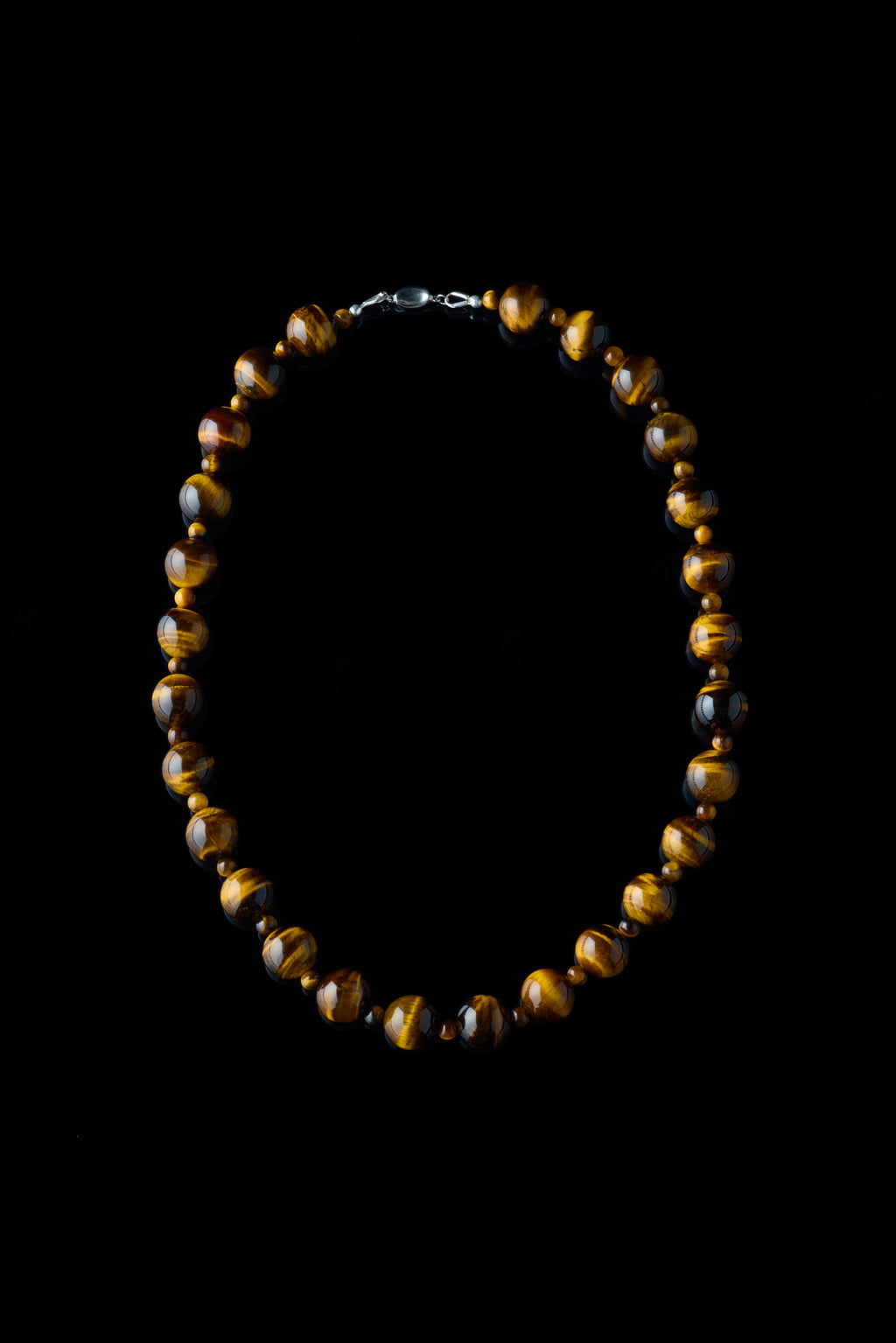 Tiger eye necklace, small bead