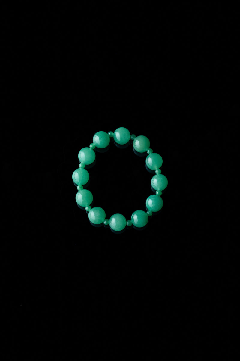 green aventurine small beaded bracelet