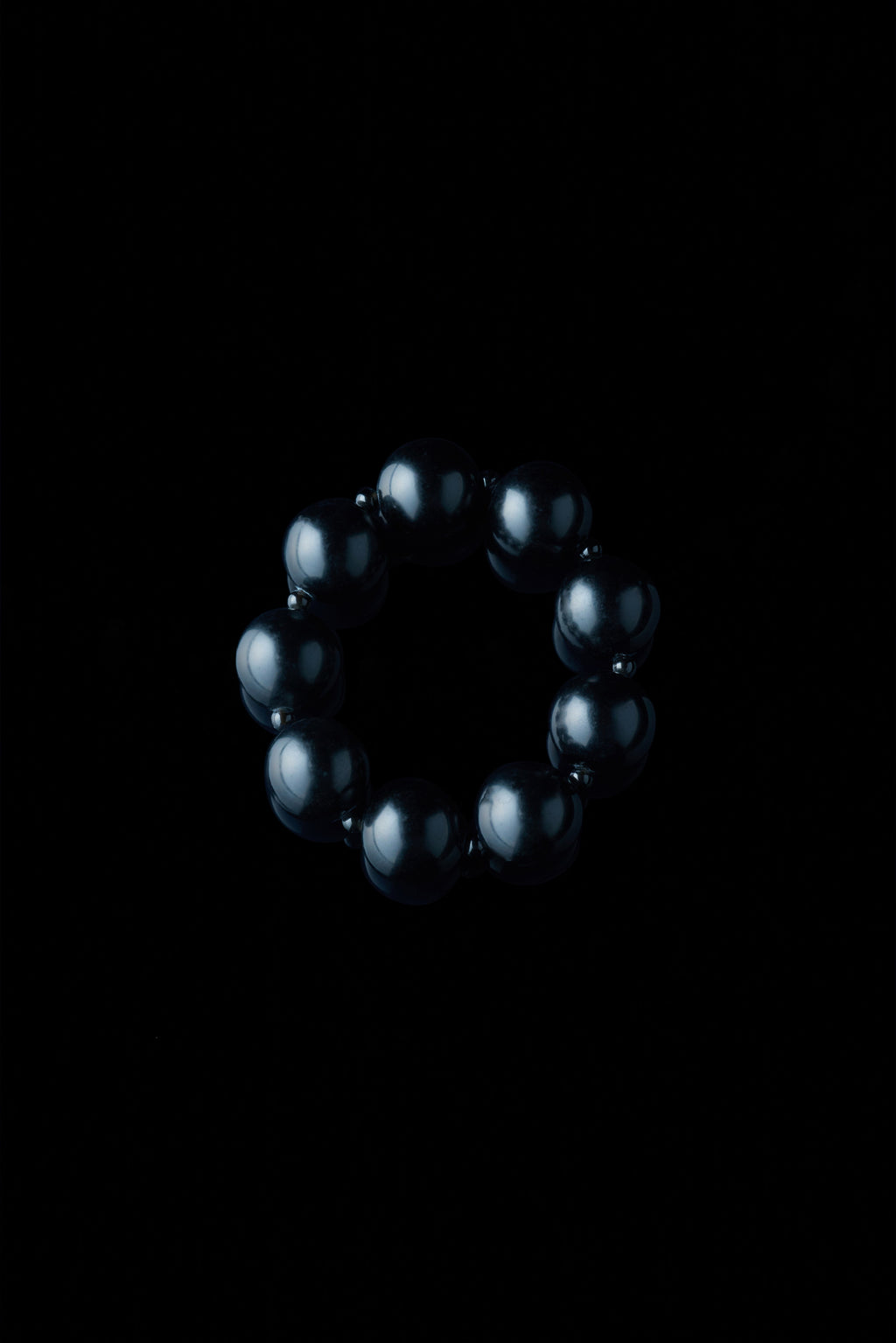 Black Obsidian Big Bead Bracelet