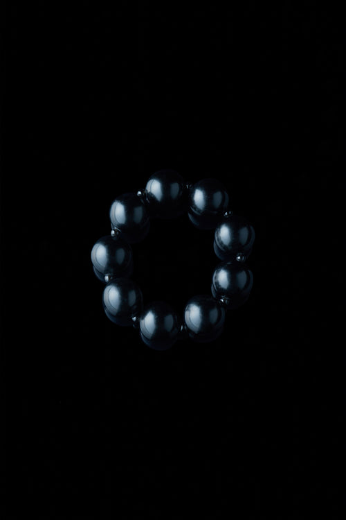 Black Obsidian Big Bead Bracelet