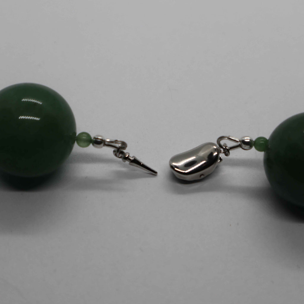 Vintage sterling silver clasp for pearl or beaded necklace button press beautiful