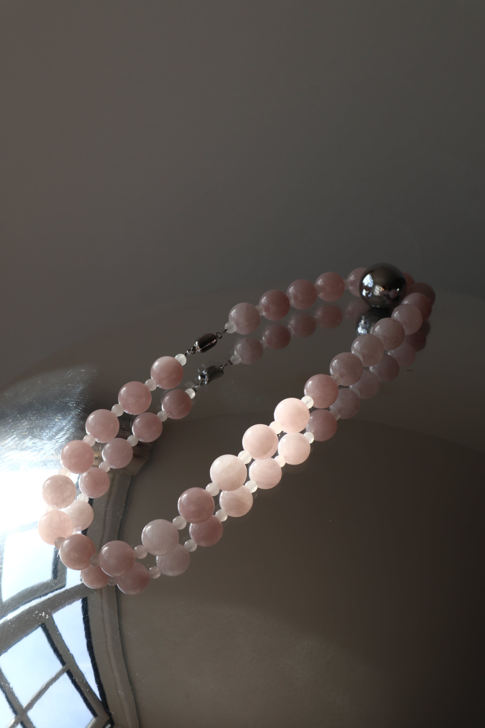 Rose Quartz necklace, small bead