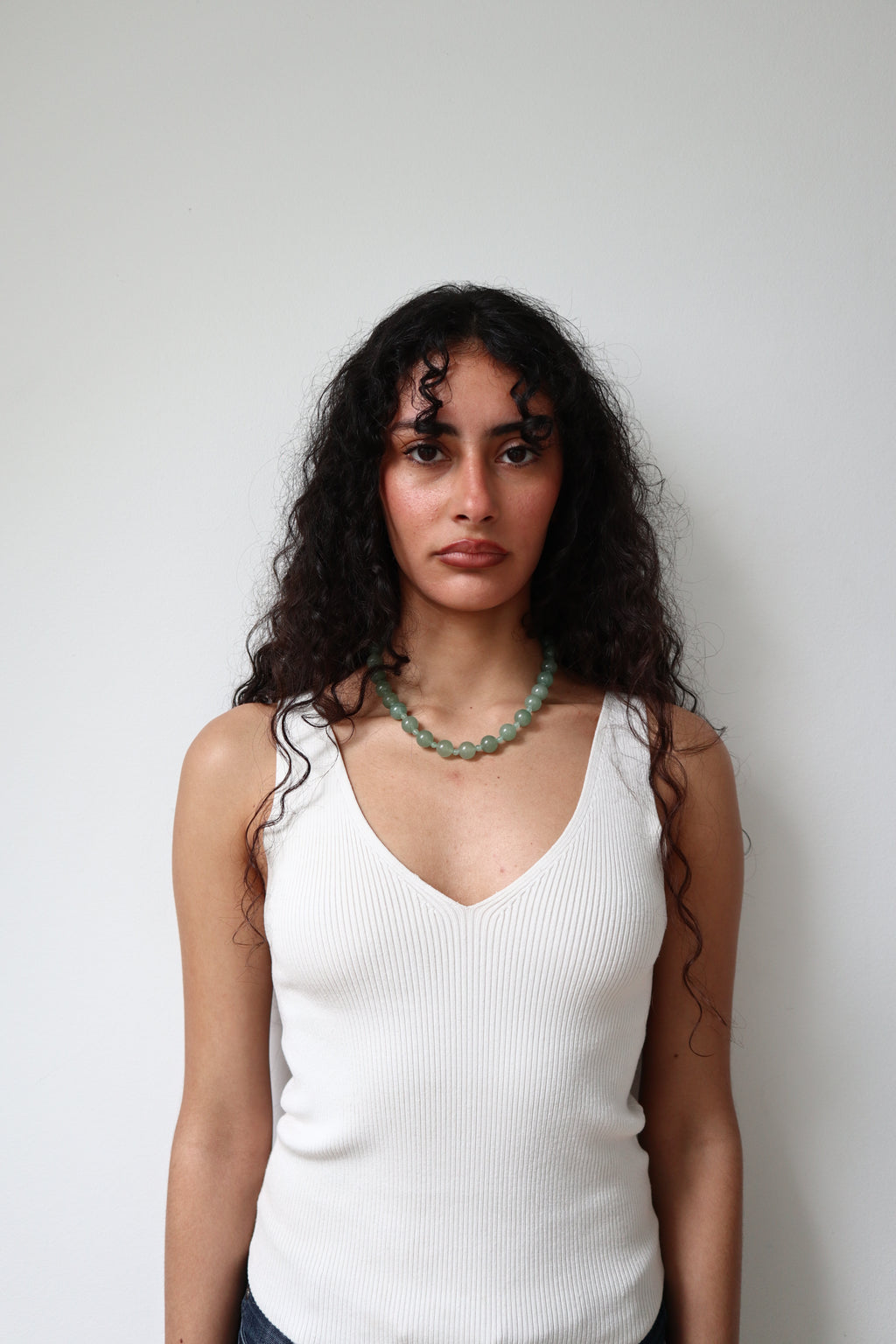 Green Aventurine necklace, small bead